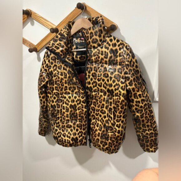 Juicy Couture BLACK LABEL Leopard Print Puffer Jacket - Picture 1 of 14